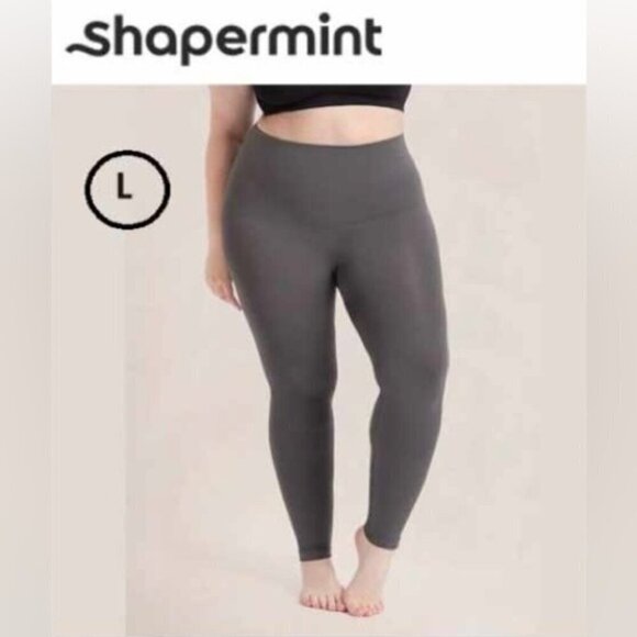 Shapermint - Empetua - Women's Essentials Seamless Mid-Waist Leggings - Gray. L - Picture 1 of 12